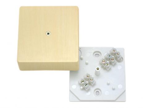 Коробка распаячная КР 75х75х20 ОП сосна, с клем. колодкой, IP40, инд. штрихкод TDM