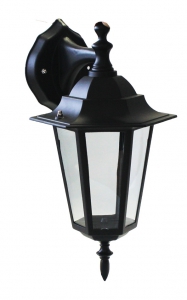 Светильник 6100-02 садово-парковый шестигранник, 100Вт, вниз, черный TDM