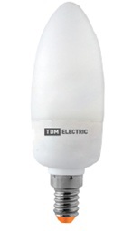 Лампа энергосберегающая КЛЛ-СT-9 Вт-2700 К–Е14 TDM
