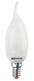 Лампа энергосберегающая КЛЛ-СW-11 Вт-4000 К–Е14 TDM (свеча на ветру) (mini)
