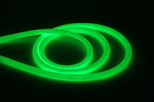 Гибкий неон круглый SMD2835-120 LED/м-220 В-6,5 Вт/м-IP67-зелёный (25м) TDM