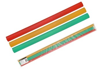 Трубки термоусаживаемые, набор 3 цвета по 3 шт. ТТкНГ(3:1)-12,7/4,3 TDM